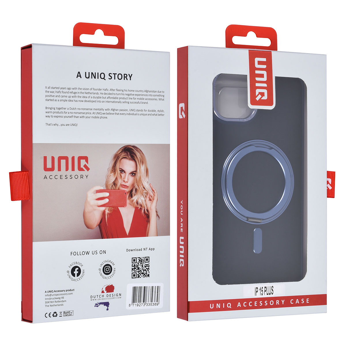UNIQ Accessory UNIQ Accessory iPhone 15 & 14 Plus Backcover hoesje - Blauw, foto 4 van 4