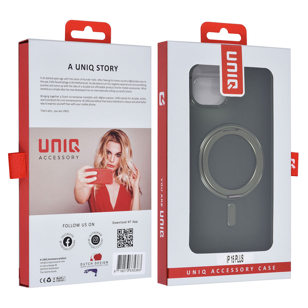 UNIQ Accessory UNIQ Accessory iPhone 15 & 14 Plus Backcover hoesje - Groen UNIQ Accessory UNIQ Accessory iPhone 15 & 14 Plus Backcover hoesje - Groen