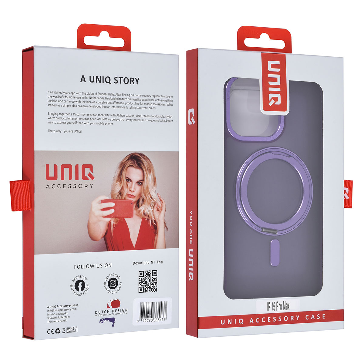 UNIQ Accessory UNIQ Accessory iPhone 15 Pro Max Backcover hoesje - Paars, foto 3 van 4