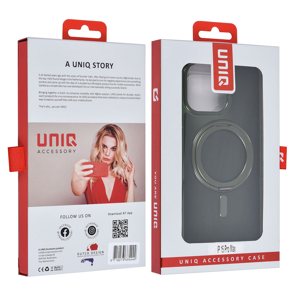 UNIQ Accessory UNIQ Accessory iPhone 15 Pro Max Backcover hoesje - Groen UNIQ Accessory UNIQ Accessory iPhone 15 Pro Max Backcover hoesje - Groen