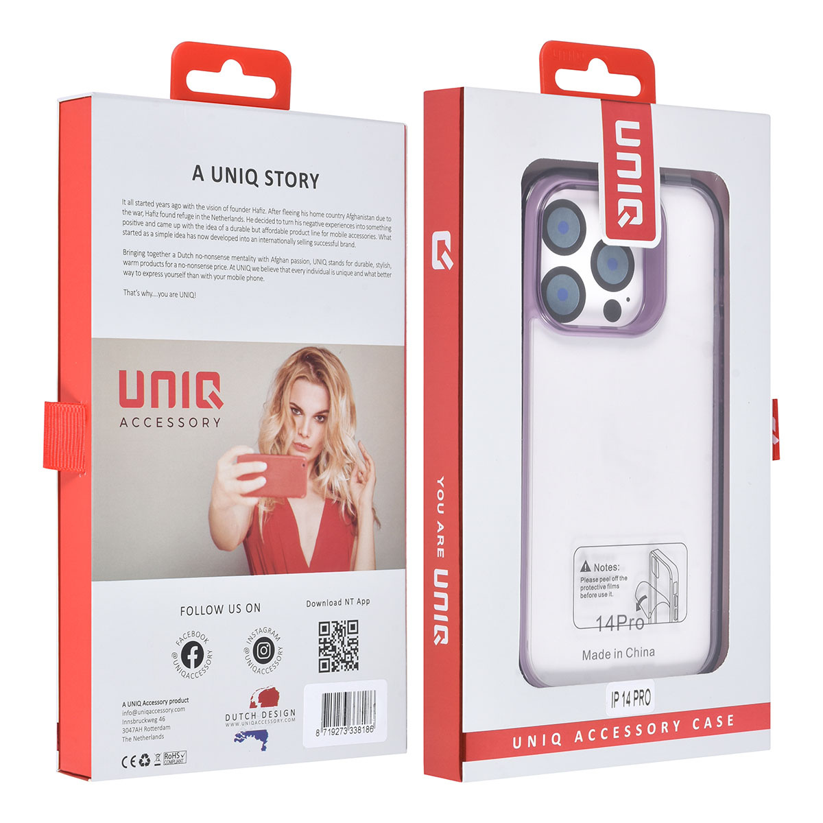 UNIQ Accessory UNIQ Accessory iPhone 14 Pro Backcover hoesje - Paars, foto 4 van 4