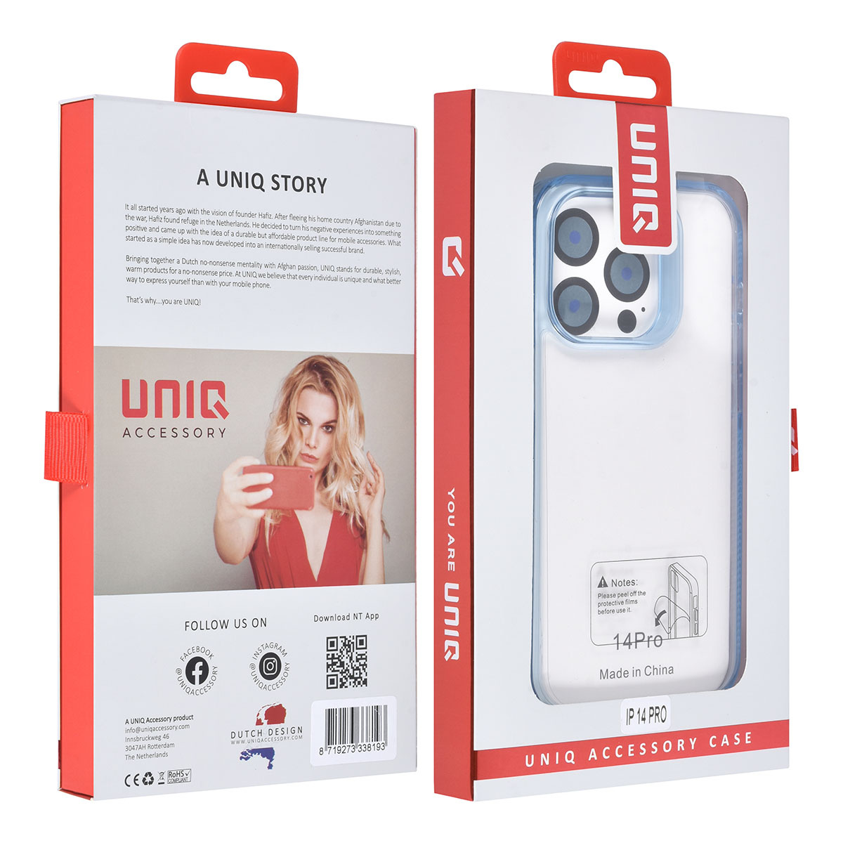 UNIQ Accessory UNIQ Accessory iPhone 14 Pro Backcover hoesje - Blauw, foto 4 van 4