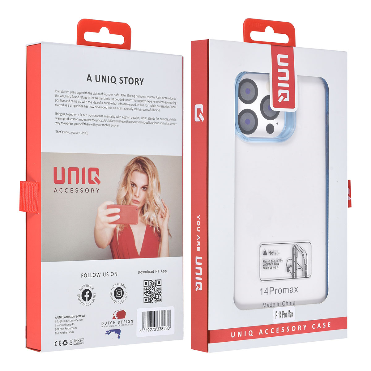 UNIQ Accessory UNIQ Accessory iPhone 14 Pro Max Backcover hoesje - Blauw, foto 4 van 4