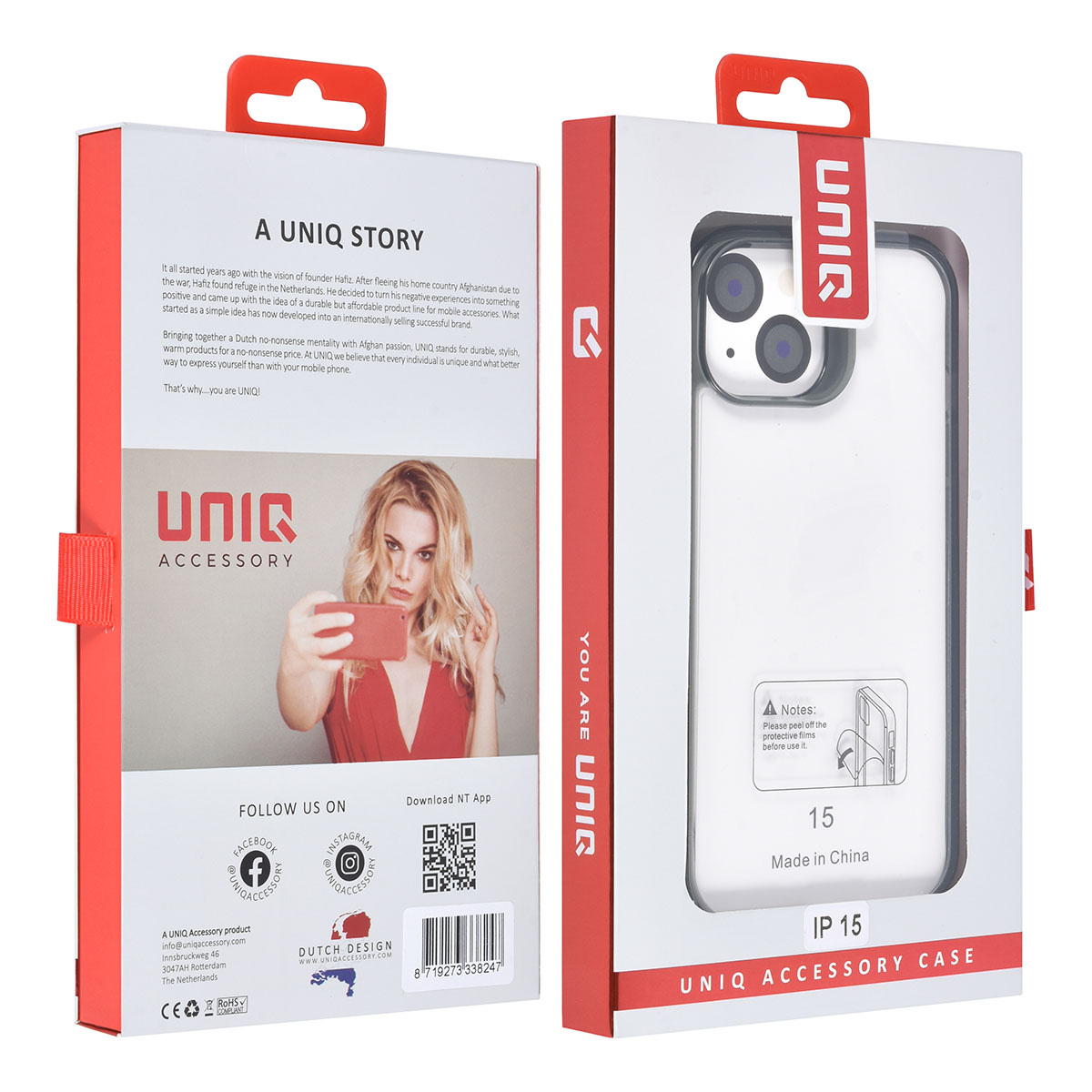 UNIQ Accessory UNIQ Accessory iPhone 15 Backcover hoesje - Zwart, foto 3 van 4
