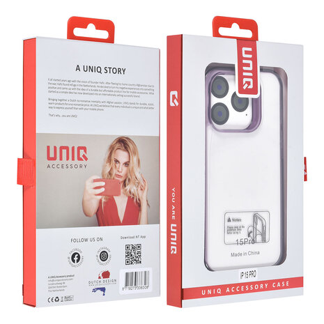 UNIQ Accessory UNIQ Accessory iPhone 15 Pro Back cover coque - Violet UNIQ Accessory UNIQ Accessory iPhone 15 Pro Back cover coque - Violet
