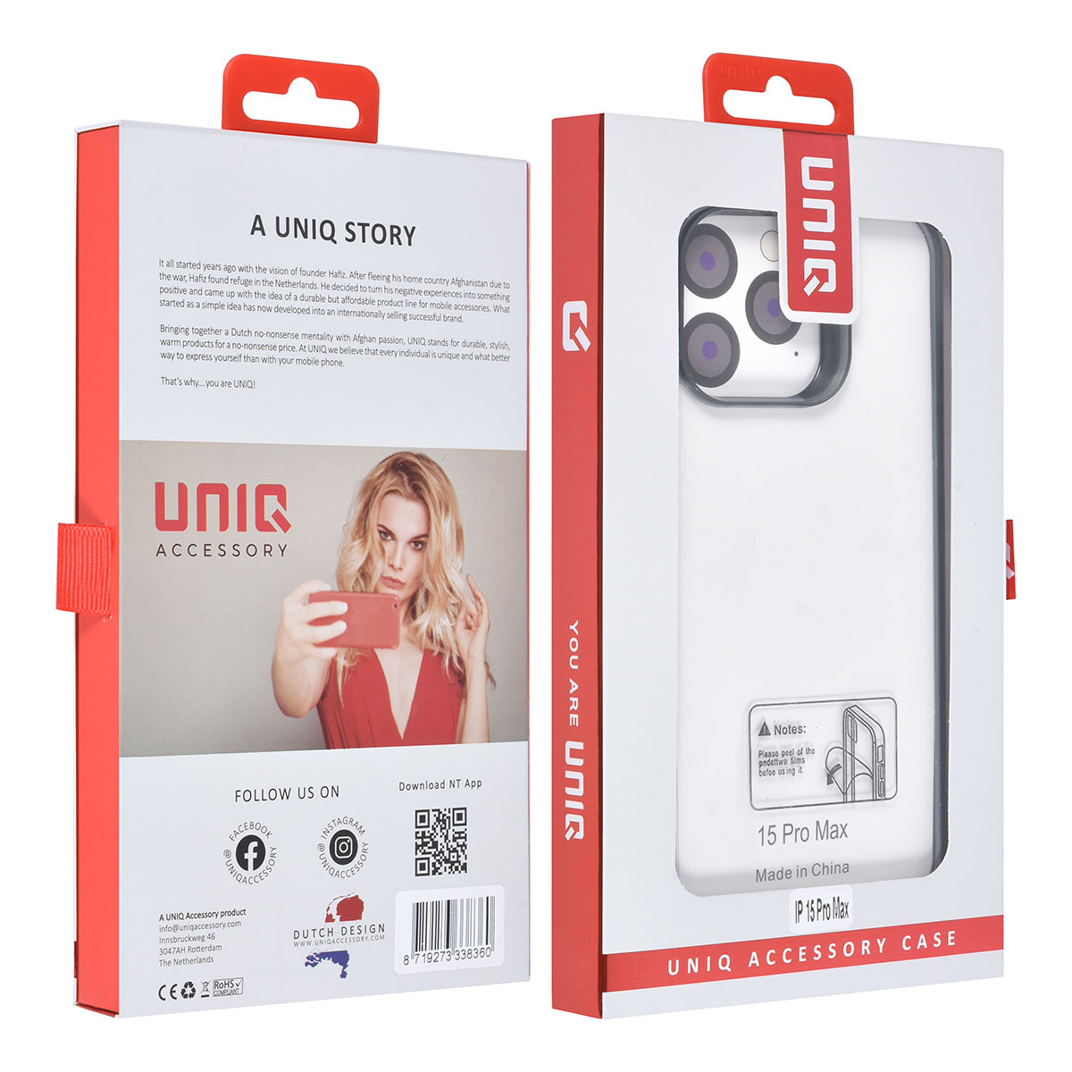 UNIQ Accessory UNIQ Accessory iPhone 15 Pro Max Backcover hoesje - Zwart, foto 4 van 4
