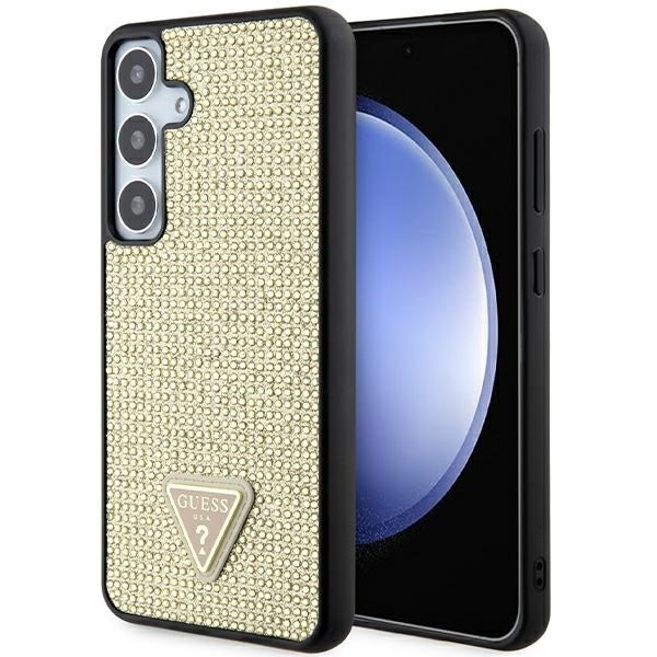 Guess Guess Galaxy S24 Plus Backcover hoesje - Rhinestones - Triangle Strass Logo - Goud