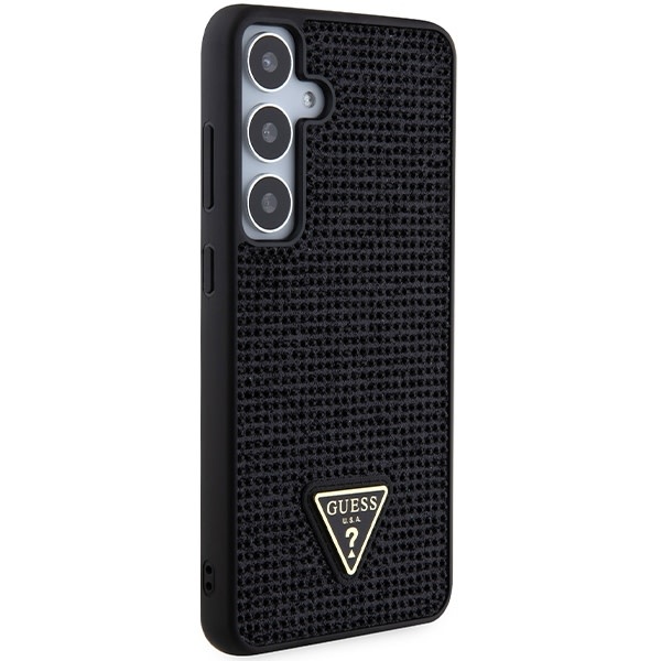 Guess Guess Galaxy S24 Plus Backcover hoesje - Rhinestones - Triangle Strass Logo - Zwart, foto 2 van 2