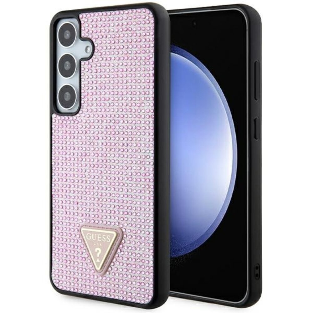 Guess Guess Galaxy S24 Plus Back cover coque - Rhinestones - Triangle Strass Logo - Rose Guess Guess Galaxy S24 Plus Back cover coque - Rhinestones - Triangle Strass Logo - Rose