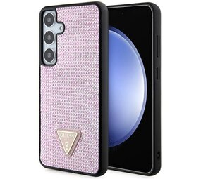 Guess Guess Galaxy S24 Plus Back cover case - Rhinestones - Triangle Strass Logo - Pink Guess Guess Galaxy S24 Plus Back cover case - Rhinestones - Triangle Strass Logo - Pink