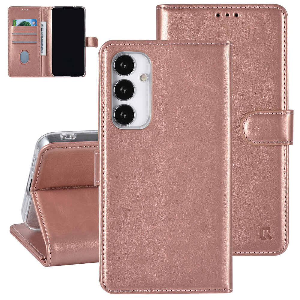 UNIQ Accessory UNIQ Accessory Galaxy S23 FE Book Case hoesje Pasjeshouder - Rose Gold UNIQ Accessory UNIQ Accessory Galaxy S23 FE Book Case hoesje Pasjeshouder - Rose Gold