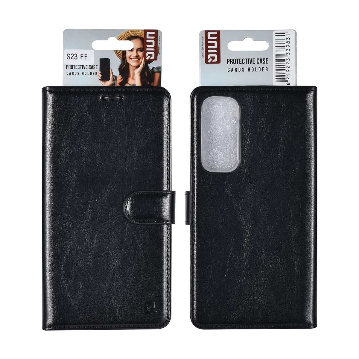 UNIQ Accessory UNIQ Accessory Galaxy S23 FE Book Case hoesje Pasjeshouder - Zwart, foto 5 van 5