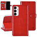 UNIQ Accessory UNIQ Accessory Galaxy S23 FE Book Case hoesje Pasjeshouder - Rood UNIQ Accessory UNIQ Accessory Galaxy S23 FE Book Case hoesje Pasjeshouder - Rood