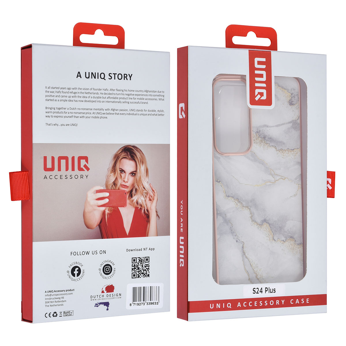 UNIQ Accessory UNIQ Accessory Galaxy S24 Plus Backcover hoesje - Marble Grey, foto 4 van 4