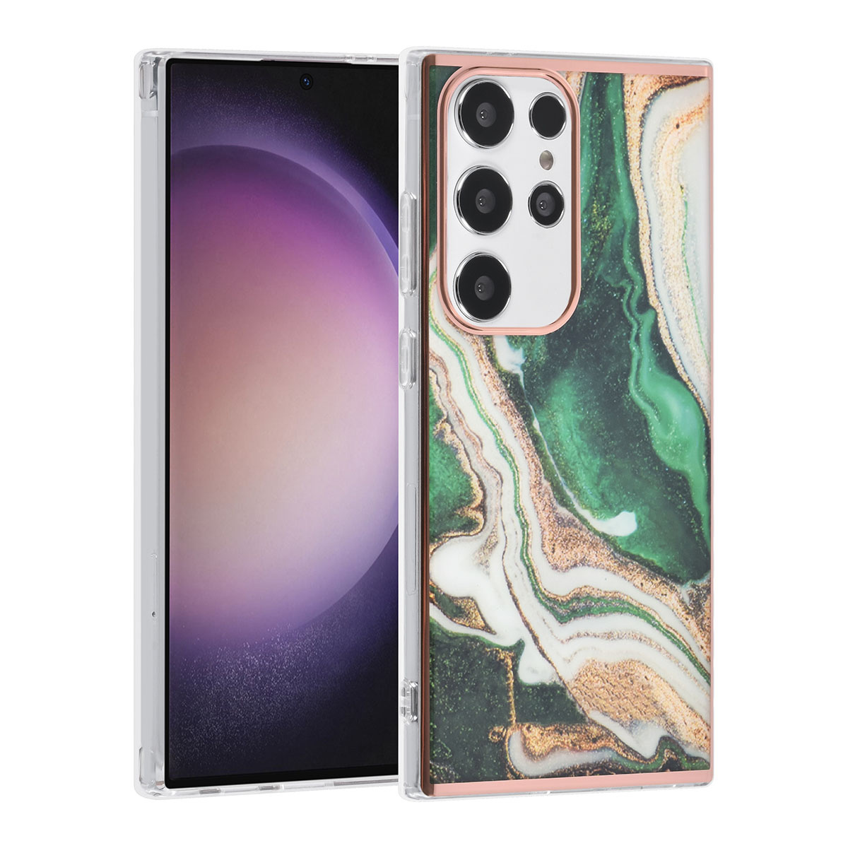 UNIQ Accessory UNIQ Accessory Galaxy S24 Ultra Backcover hoesje - Marble Green