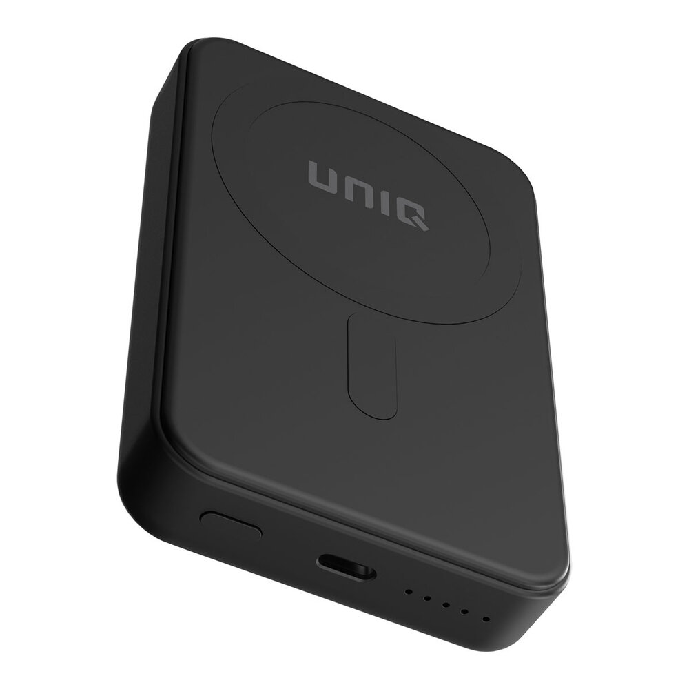 UNIQ Accessory UNIQ Accessory Powerbank 6500 mAh - magsafe - wireless - stand - 30cm USB-C Kabel - USB-C port - Zwart UNIQ Accessory UNIQ Accessory Powerbank 6500 mAh - magsafe - wireless - stand - 30cm USB-C Kabel - USB-C port - Zwart