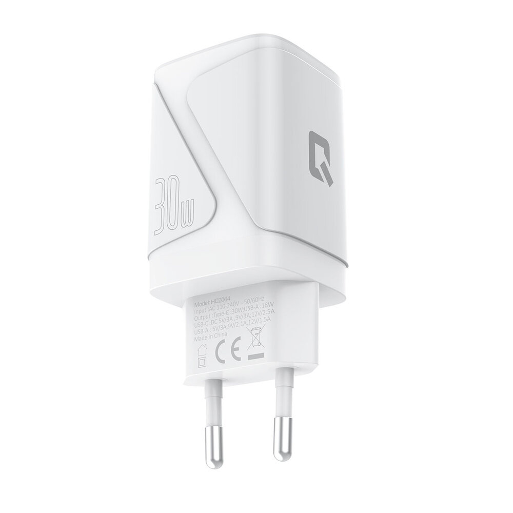 TUNIQ TUNIQ Adaptateur GaN PD 30W TUNIQ - Double Port- Blanc TUNIQ TUNIQ Adaptateur GaN PD 30W TUNIQ - Double Port- Blanc