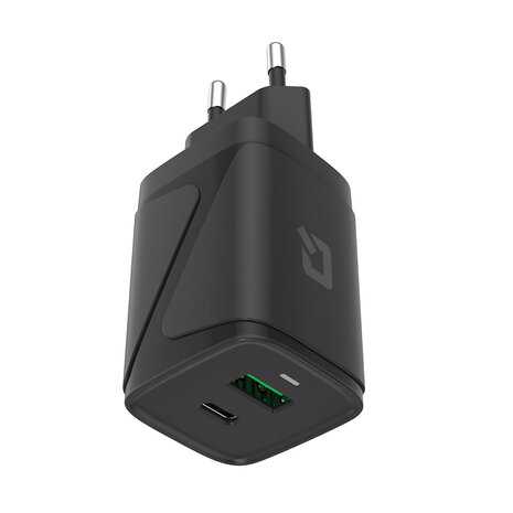 TUNIQ TUNIQ PD 30W GaN Home Charger - Dual Port with USB-C Cable - Black TUNIQ TUNIQ PD 30W GaN Home Charger - Dual Port with USB-C Cable - Black