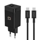 TUNIQ Chargeur domestique TUNIQ PD 45W GaN - Double Port avec Câble USB-C vers USB-C - Noir TUNIQ Chargeur domestique TUNIQ PD 45W GaN - Double Port avec Câble USB-C vers USB-C - Noir