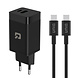 UNIQ Accessory UNIQ Accessory PD 45W GaN Home Charger - Dual Port with USB-C to USB-C Cable - Black UNIQ Accessory UNIQ Accessory PD 45W GaN Home Charger - Dual Port with USB-C to USB-C Cable - Black