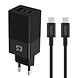 TUNIQ TUNIQ PD 65W - Home Charger with USB-C to USB-C Cable - Black TUNIQ TUNIQ PD 65W - Home Charger with USB-C to USB-C Cable - Black
