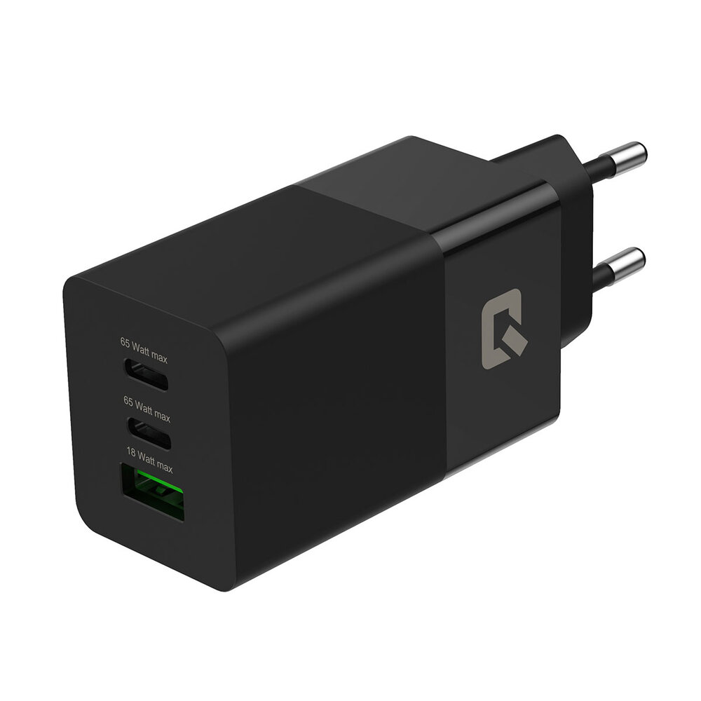 TUNIQ Chargeur domestique TUNIQ PD 65W - Avec câble USB-C vers USB-C - Noir