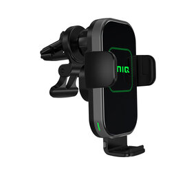 UNIQ Accessory UNIQ Accessory 2 in 1 telefoonhouder en draadloze oplader voor de auto - ventilatierooster & dashboard - zwart