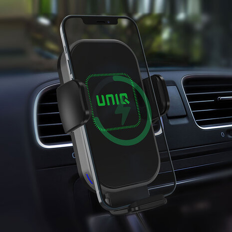 Compact car charger with USB-C to Lightning cable.