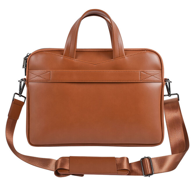 Sacoche Porte-Documents En Cuir Véritable ROYALZ 'San Diego' - Pour Ordinateur Portable 15" - Bandoulière Réglable