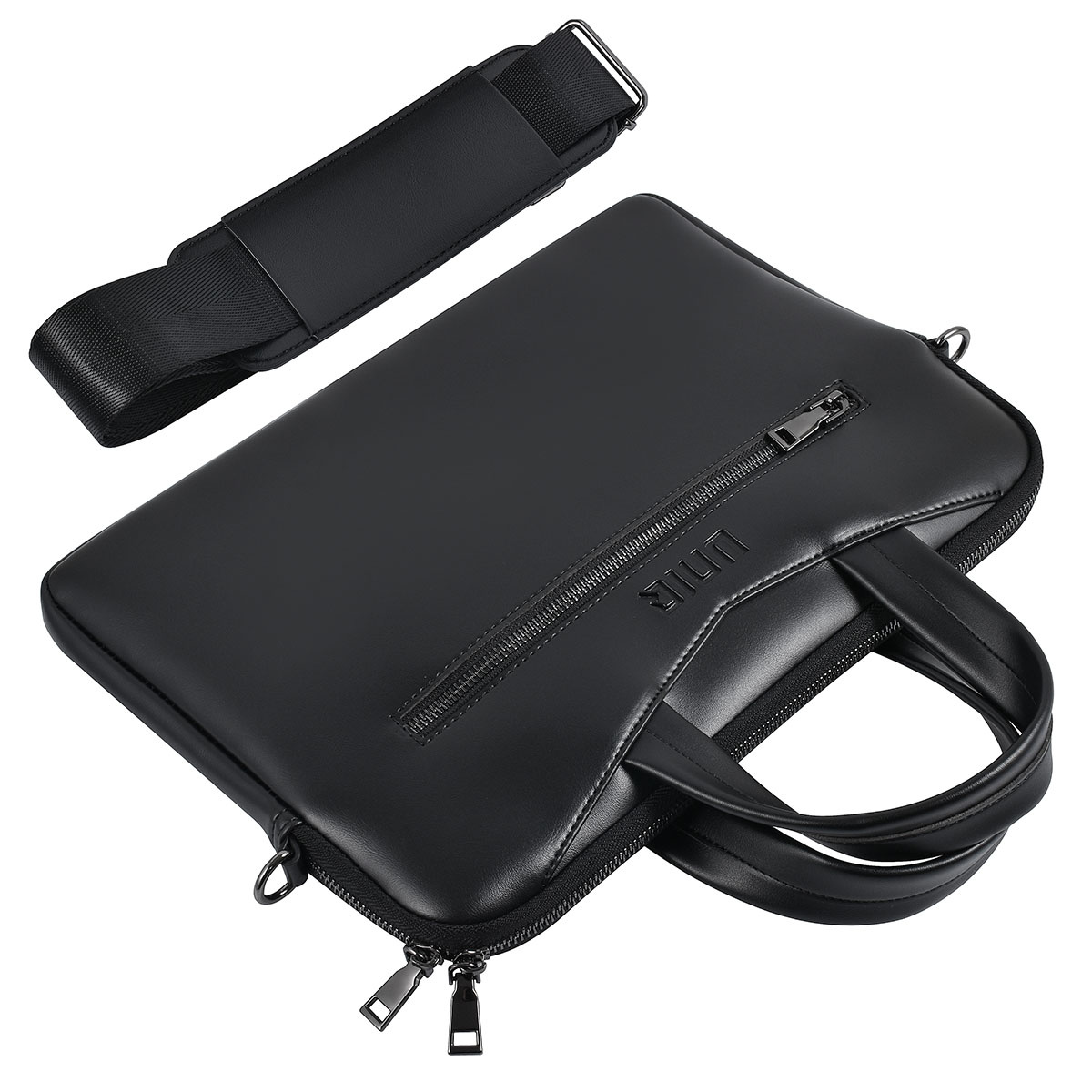 UNIQ Accessory UNIQ Accessory 13 inch leren laptoptas - Zwart, foto 4 van 5