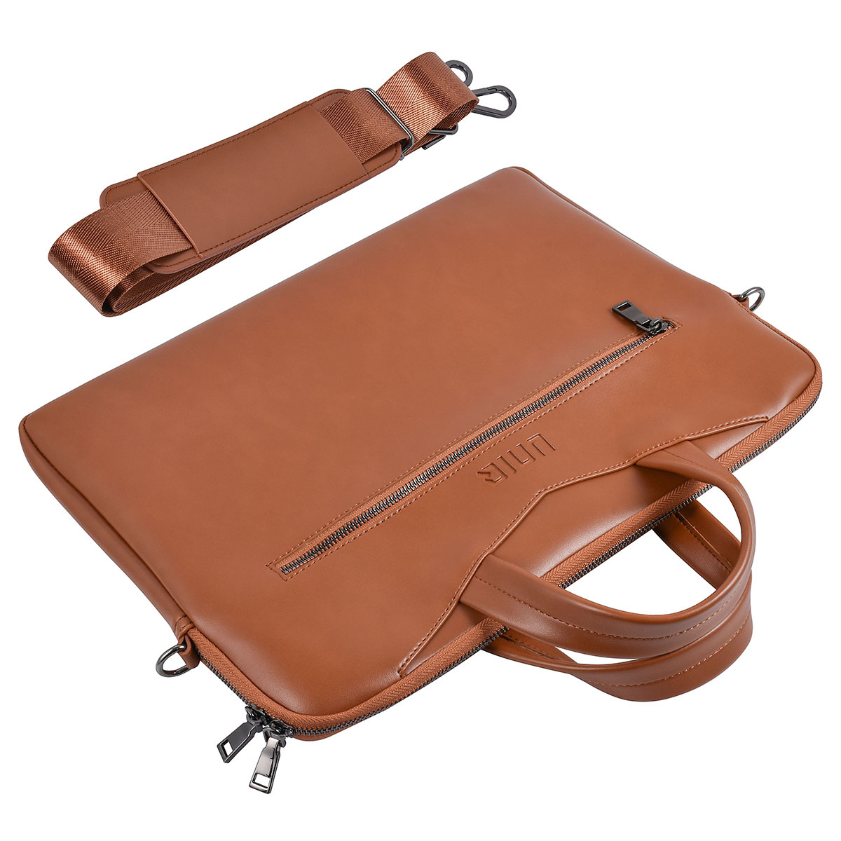 UNIQ Accessory UNIQ Accessory 15.6 inch leren laptoptas - Bruin, foto 4 van 5