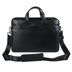 UNIQ Accessory 15.6 inch Leather Laptop Bag - Black
