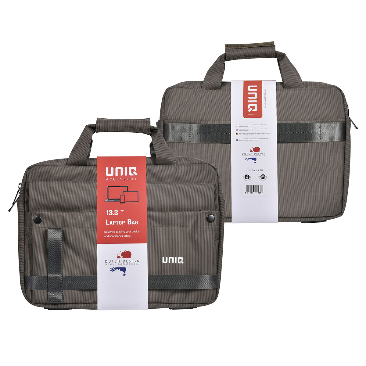 UNIQ Accessory UNIQ Accessory 13.3 inch laptoptas - Olijf, foto 6 van 6