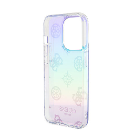 Guess Guess iPhone 15 Pro Back cover case - Iridescent glitter pattern - Purple Guess Guess iPhone 15 Pro Back cover case - Iridescent glitter pattern - Purple