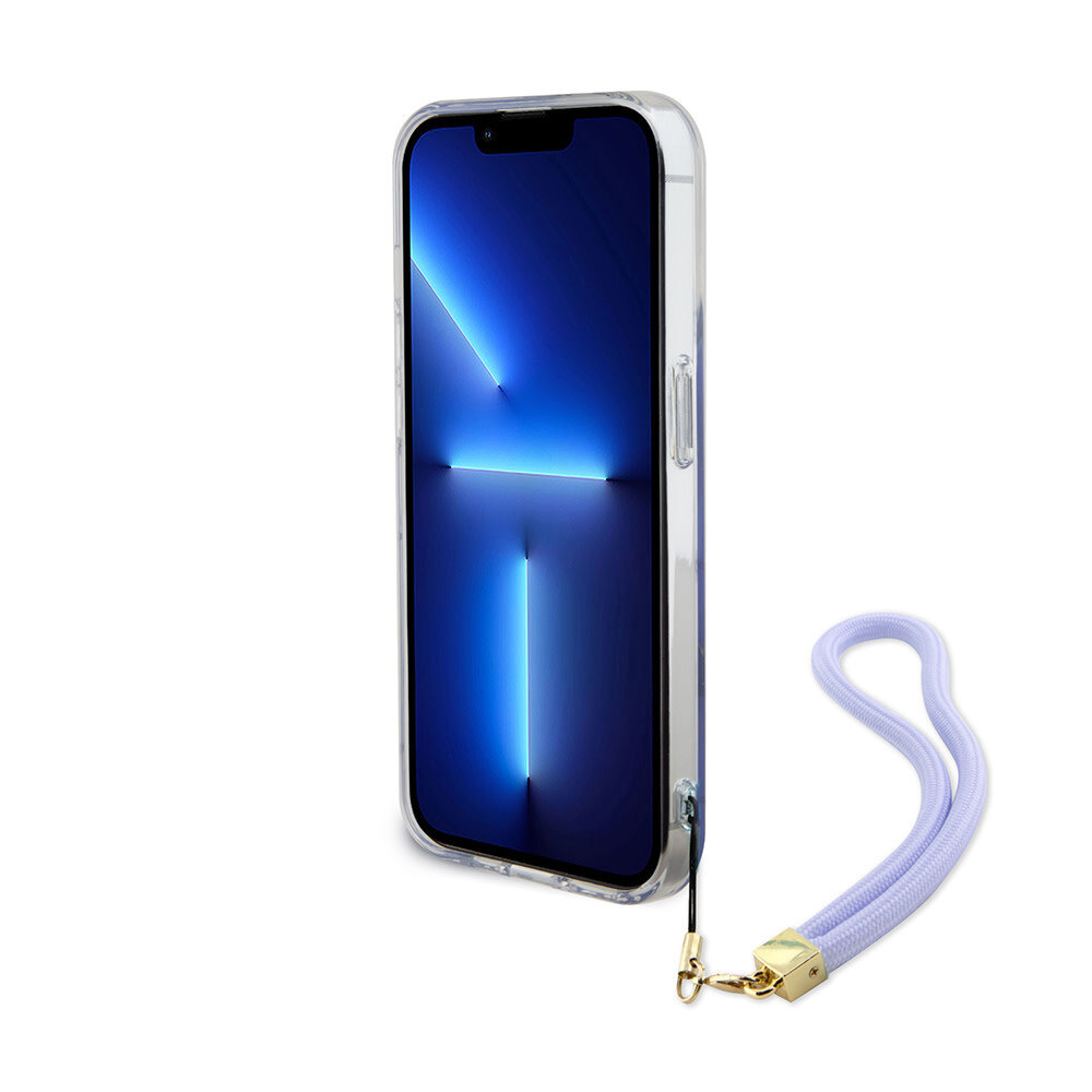 Guess Guess iPhone 15 Pro Backcover hoesje Iridescent glitter pattern - Paars Guess Guess iPhone 15 Pro Backcover hoesje Iridescent glitter pattern - Paars