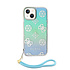 Guess iPhone 15 Backcover hoesje Iridescent glitter pattern - Turquoise Guess iPhone 15 Backcover hoesje Iridescent glitter pattern - Turquoise