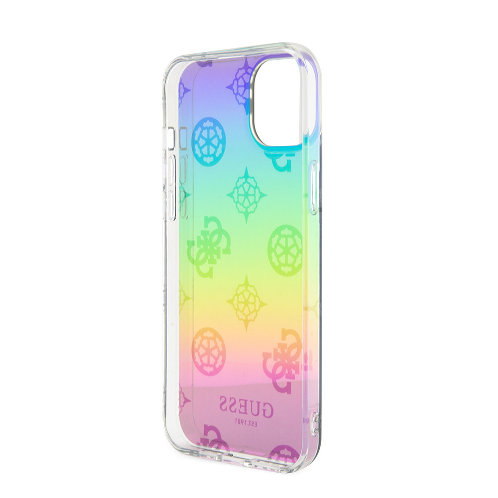 Guess Guess iPhone 15 Plus & iPhone 14 Plus Backcover hoesje Iridescent glitter pattern - Zwart, foto 6 van 6