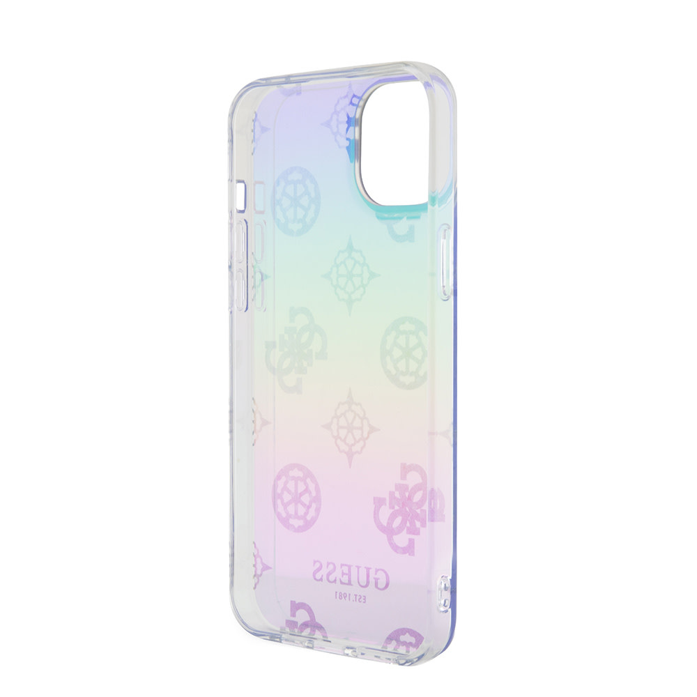 Guess Guess iPhone 15 Plus & iPhone 14 Plus Backcover hoesje Iridescent glitter pattern - Paars, foto 6 van 6