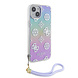 Guess Guess iPhone 15 Backcover hoesje Iridescent glitter pattern - Paars Guess Guess iPhone 15 Backcover hoesje Iridescent glitter pattern - Paars