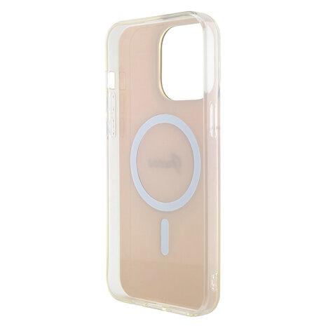 Guess Guess iPhone 15 Pro Back cover case - Magsafe iridescent - Pink Guess Guess iPhone 15 Pro Back cover case - Magsafe iridescent - Pink
