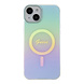 Guess Guess iPhone 15 Plus & iPhone 14 Plus Back-Cover hul - Magsafe iridescent - Turquoise Guess Guess iPhone 15 Plus & iPhone 14 Plus Back-Cover hul - Magsafe iridescent - Turquoise