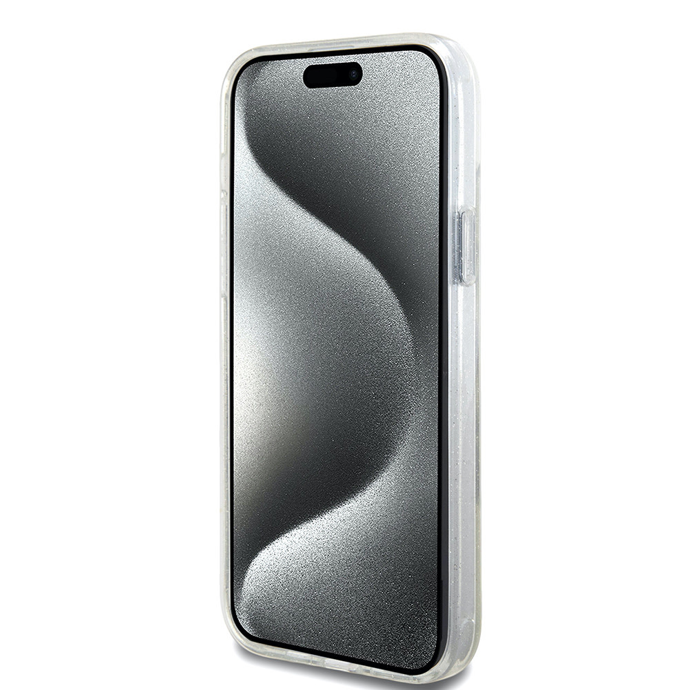 Guess Guess iPhone 15 Plus & iPhone 14 Plus Backcover hoesje Magsafe script logo - Transparant, foto 5 van 6