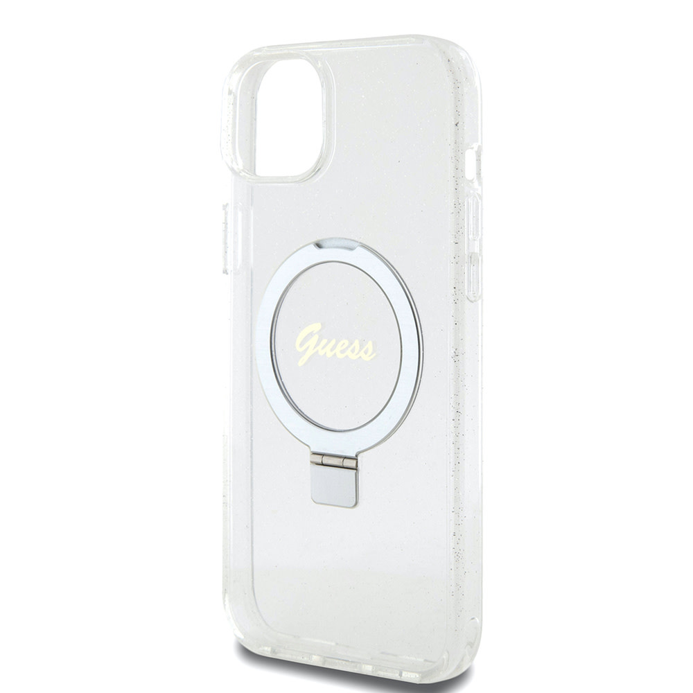 Guess Guess iPhone 15 Plus & iPhone 14 Plus Backcover hoesje Magsafe script logo - Transparant, foto 6 van 6