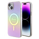 Guess Guess iPhone 15 Back-Cover hul - Magsafe iridescent - Rosa Guess Guess iPhone 15 Back-Cover hul - Magsafe iridescent - Rosa