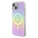 Guess Guess iPhone 15 Backcover hoesje Magsafe iridescent - Roze Guess Guess iPhone 15 Backcover hoesje Magsafe iridescent - Roze