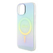 Guess Guess iPhone 15 Backcover hoesje Magsafe iridescent - Turquoise Guess Guess iPhone 15 Backcover hoesje Magsafe iridescent - Turquoise