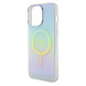 Guess Guess iPhone 15 Pro Max Back cover case - Magsafe iridescent - Turquoise Guess Guess iPhone 15 Pro Max Back cover case - Magsafe iridescent - Turquoise