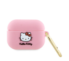 Hello Kitty Hello Kitty AirPods Pro & Pro 2 Case - 3D SIL Kitty - Roze