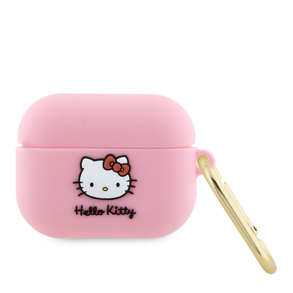 Hello Kitty Hello Kitty AirPods Pro & Pro 2 Case - 3D SIL Kitty - Roze