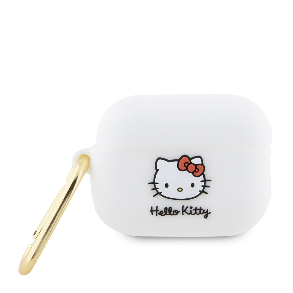Hello Kitty Hello Kitty Airpods Pro & Pro 2 Case - 3D SIL Kitty - Blanc